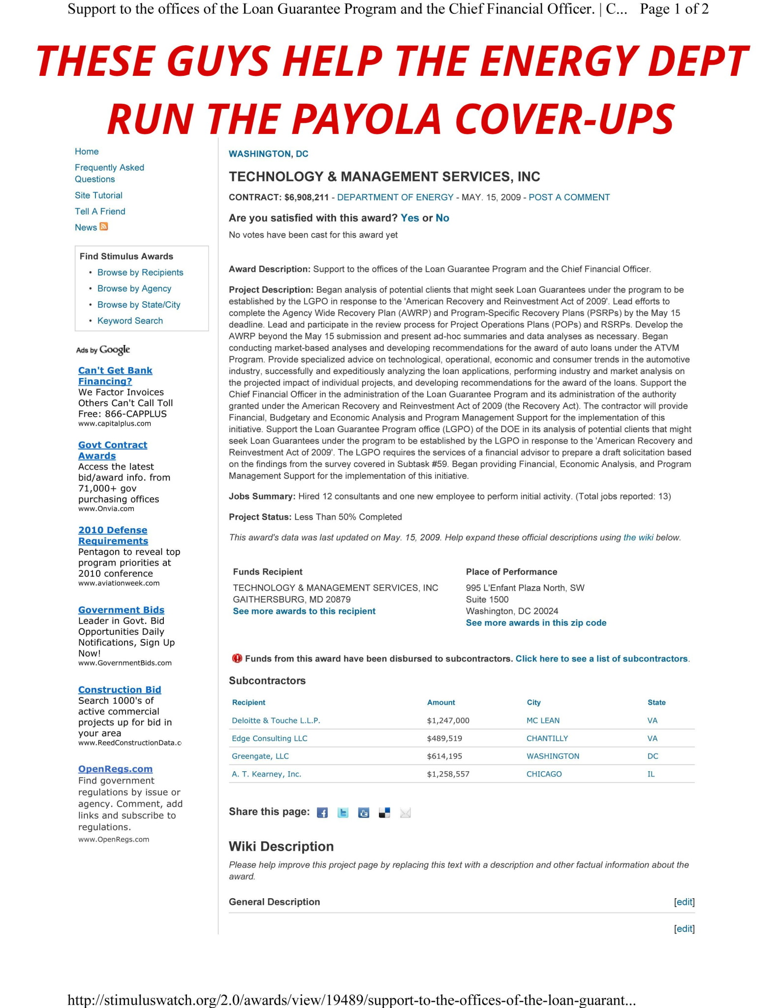 AAhttp___stimuluswatch Dept of Energy Slush Fund Stock Market Scam
Keywords: Rare Earth Mines Of Afghanistan, New America Foundation Corruption, Obama, Obama Campaign Finance, Obama FEC violations, Palo Alto Mafia, Paypal Mafia, Pelosi Corruption, Political bribes, Political Insider,  Eric Schmidts Sex Penthouse, SEC Investigation