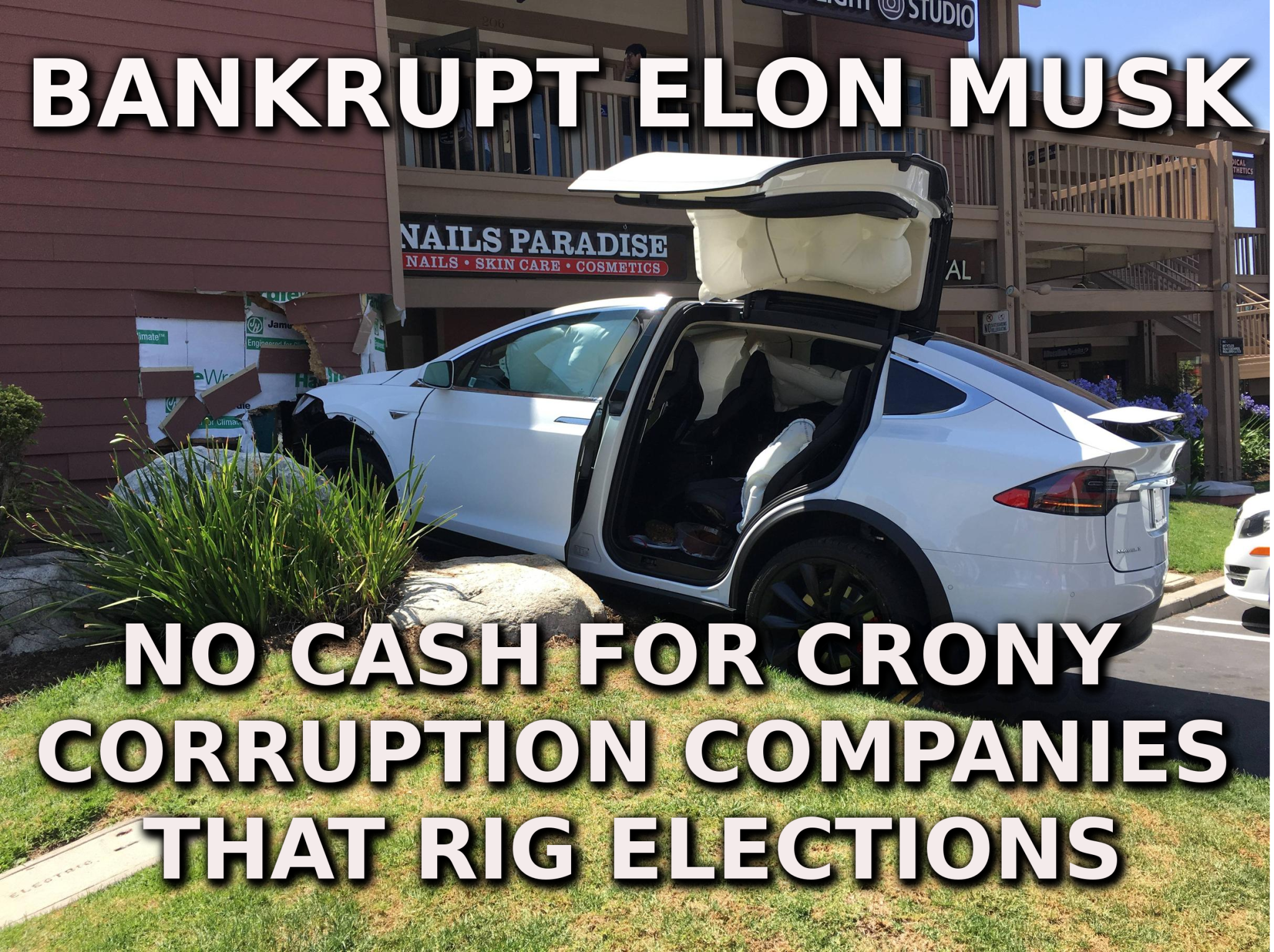 LET_S BANKRUPT ELON MUSK NOW
Keywords: Rare Earth Mines Of Afghanistan, New America Foundation Corruption, Obama, Obama Campaign Finance, Obama FEC violations, Palo Alto Mafia, Paypal Mafia, Pelosi Corruption, Political bribes, Political Insider,  Eric Schmidts Sex Penthouse, SEC Investigation