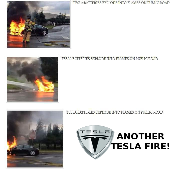 TESLA_BURNS Elon Musk Corruption And Crappy Engineering Make Tesla Cars So Unsafe 
Keywords: Rare Earth Mines Of Afghanistan, New America Foundation Corruption, Obama, Obama Campaign Finance, Obama FEC violations, Palo Alto Mafia, Paypal Mafia, Pelosi Corruption, Political bribes, Political Insider,  Eric Schmidts Sex Penthouse, SEC Investigation