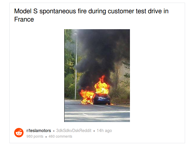 TESLA EXPLODES IN FRANCE Elon Musk Corruption And Crappy Engineering Make Tesla Cars So Unsafe 
Keywords: Rare Earth Mines Of Afghanistan, New America Foundation Corruption, Obama, Obama Campaign Finance, Obama FEC violations, Palo Alto Mafia, Paypal Mafia, Pelosi Corruption, Political bribes, Political Insider,  Eric Schmidts Sex Penthouse, SEC Investigation