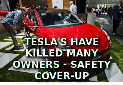 YOUR TESLA WILL BURN YOU ALIVE Elon Musk Corruption And Crappy Engineering Make Tesla Cars So Unsafe 
Keywords: Rare Earth Mines Of Afghanistan, New America Foundation Corruption, Obama, Obama Campaign Finance, Obama FEC violations, Palo Alto Mafia, Paypal Mafia, Pelosi Corruption, Political bribes, Political Insider,  Eric Schmidts Sex Penthouse, SEC Investigation