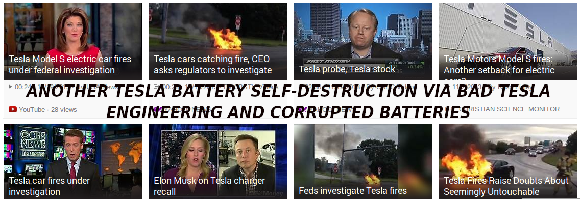 teslafires2-Elon-Musk-Corruption-And-Crappy-Engineering-Make-Tesla-Cars-So-Unsafe-
Keywords: Rare Earth Mines Of Afghanistan, New America Foundation Corruption, Obama, Obama Campaign Finance, Obama FEC violations, Palo Alto Mafia, Paypal Mafia, Pelosi Corruption, Political bribes, Political Insider,  Eric Schmidts Sex Penthouse, SEC Investigation