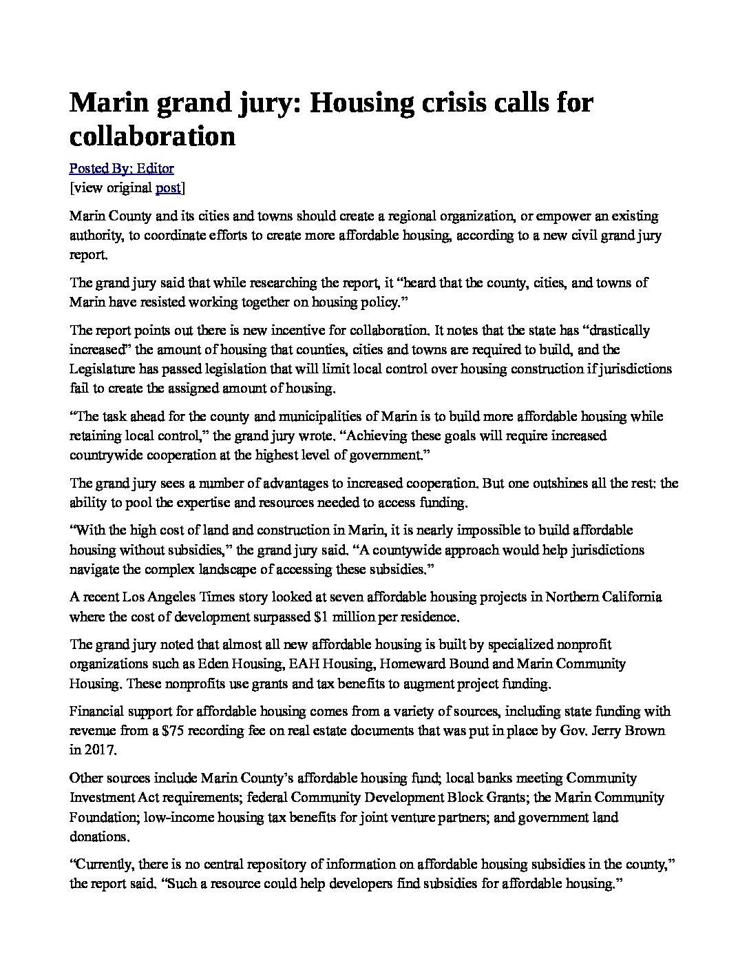 Marin-grand-jury-Housing-crisis-calls-for-collaboration-pdf (Copy)
Keywords: Rare Earth Mines Of Afghanistan, New America Foundation Corruption, Obama, Obama Campaign Finance, Obama FEC violations, Palo Alto Mafia, Paypal Mafia, Pelosi Corruption, Political bribes, Political Insider,  Eric Schmidts Sex Penthouse, SEC Investigation